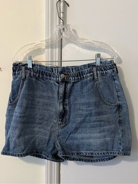 BDG Blue Denim Elastic Waist Shorts